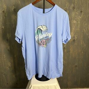 Hurley Light Blue Cotton Tee